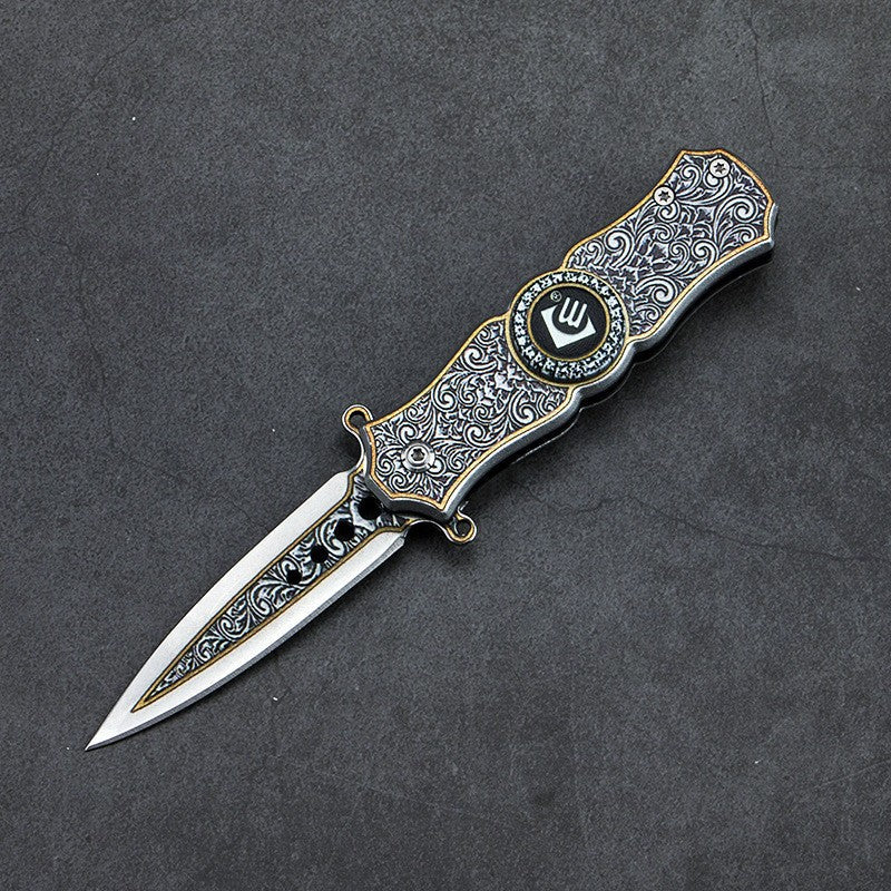 Fingerroterande kniv