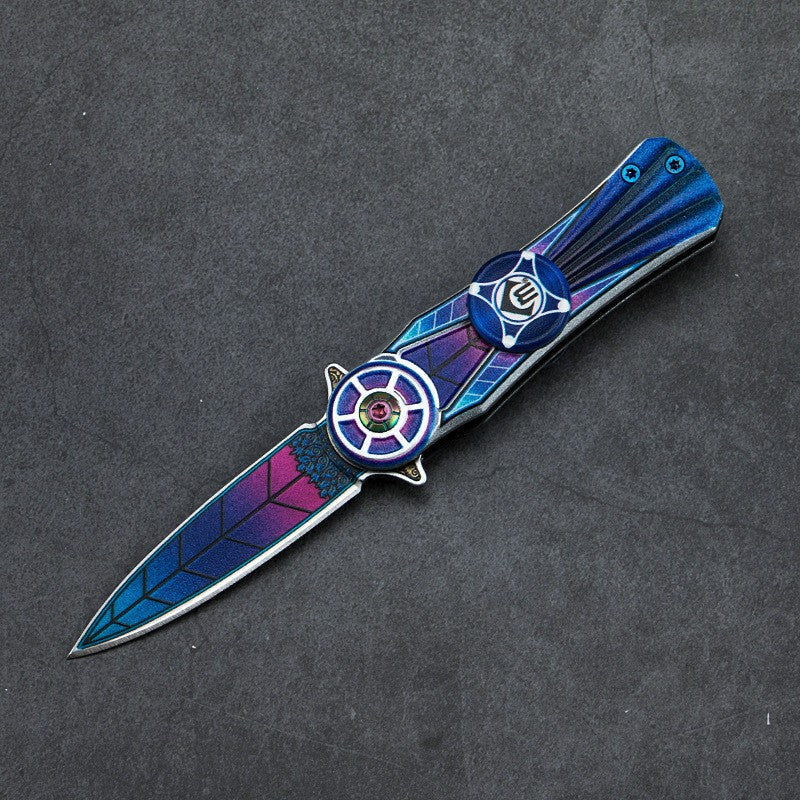 Fingerroterande kniv