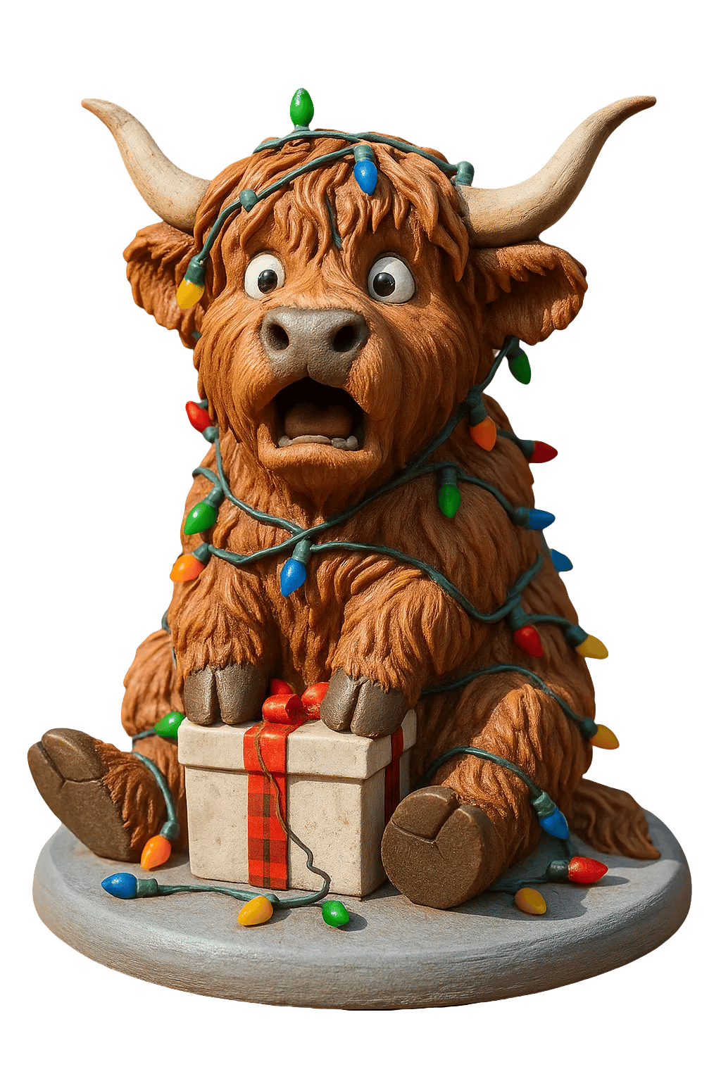 đźHighland Coo Adventskalender 2025đ - 3D handgjord Highland Ko-docka (24 st)