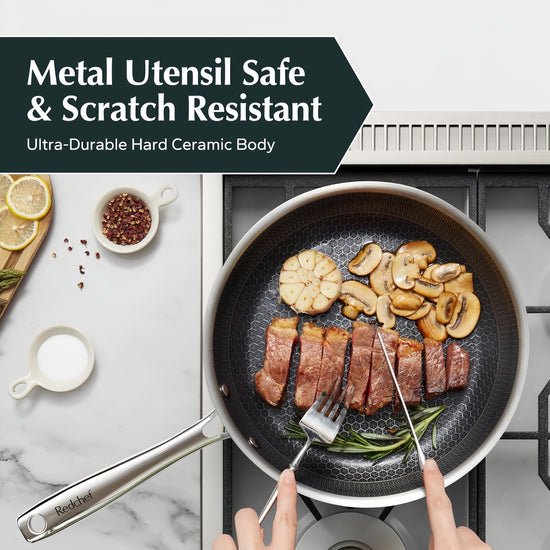 Stekpanna i titanlegering, non-stick yta, teflonfri