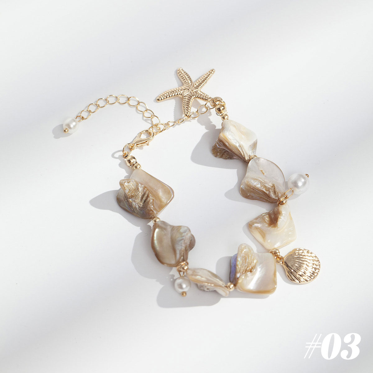 🌊Halsband med snäckor och sjöstjärnor i havsstil🐚