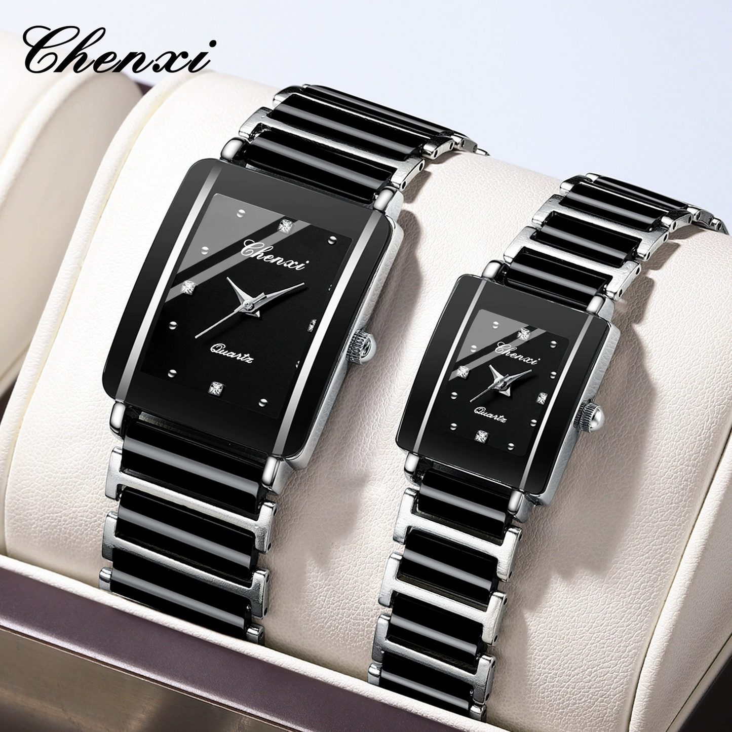 Fashion Ceramic Square Quartz Watch. klocka för par