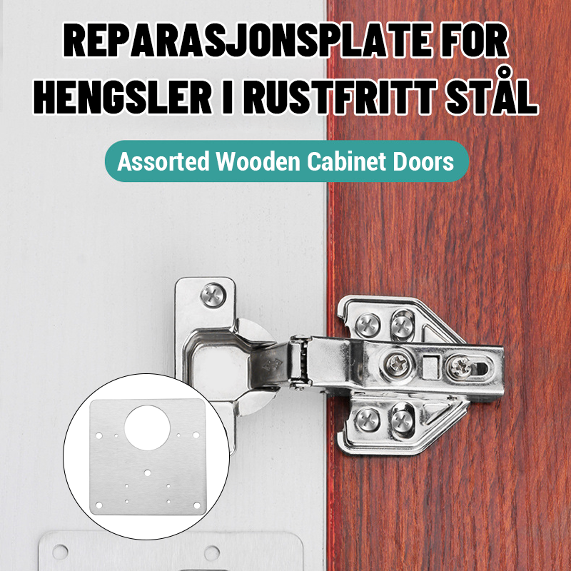 Reparationsplatta för Hengsler I Rustfritt Stål