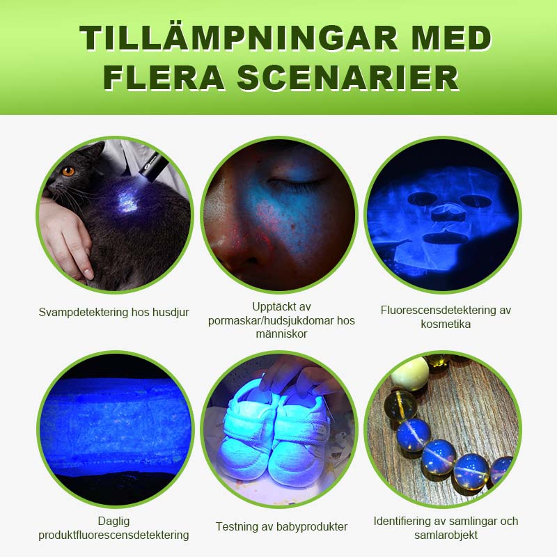 đĄïžUltraviolett svart ljusficklampa för grönsaksinspektion
