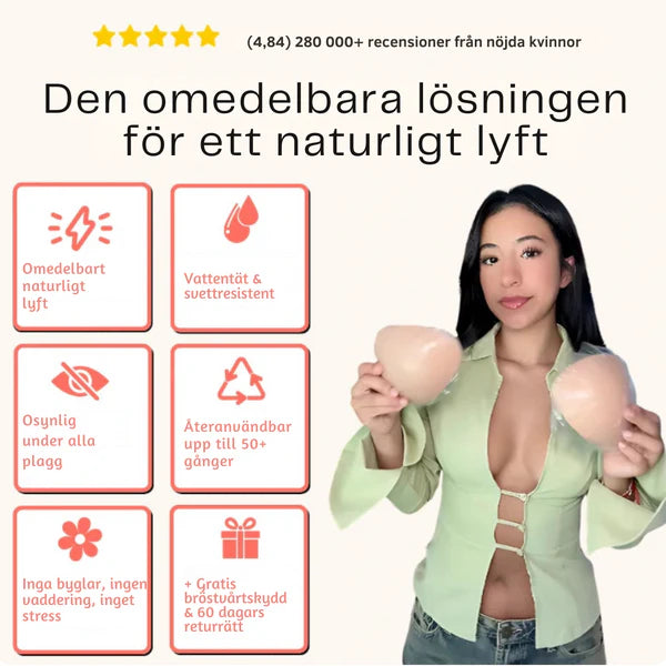 Triangulära tjocka silikonplåster för bröstet