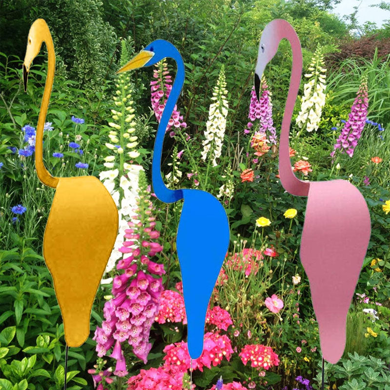 Dekorativ flamingo-vindkvarn - tropiskt party-vindspel för din trädgård