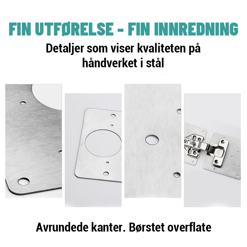 Reparationsplatta för Hengsler I Rustfritt Stål