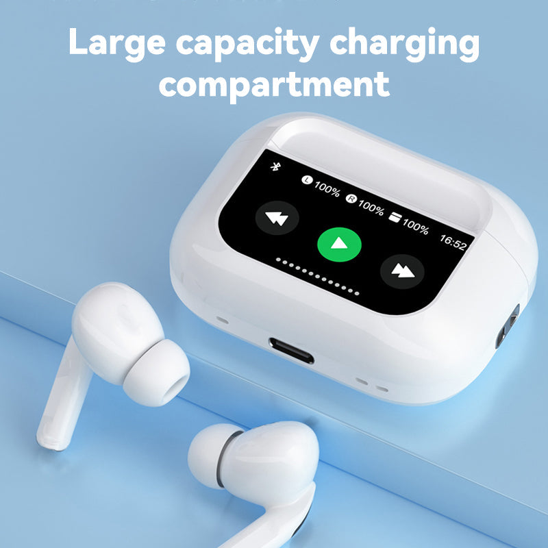 In-ear Bluetooth-hörlurar med skärmdisplay