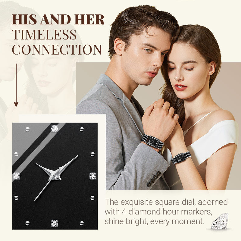 Fashion Ceramic Square Quartz Watch. klocka för par