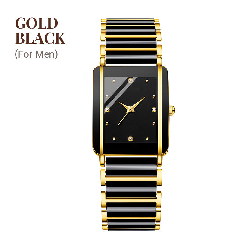 Fashion Ceramic Square Quartz Watch. klocka för par