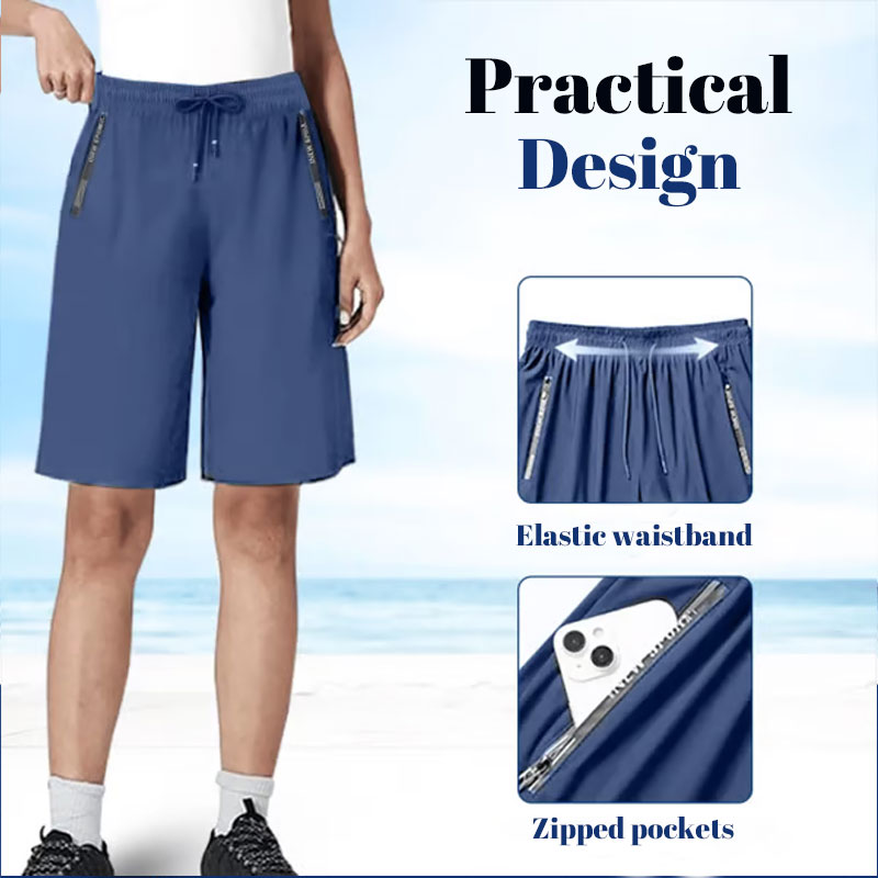 đ§Unisex-Snabbtorkande stretchshorts tillverkade av issilk
