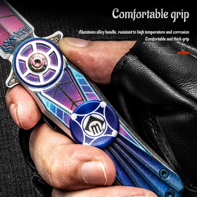 Fingerroterande kniv