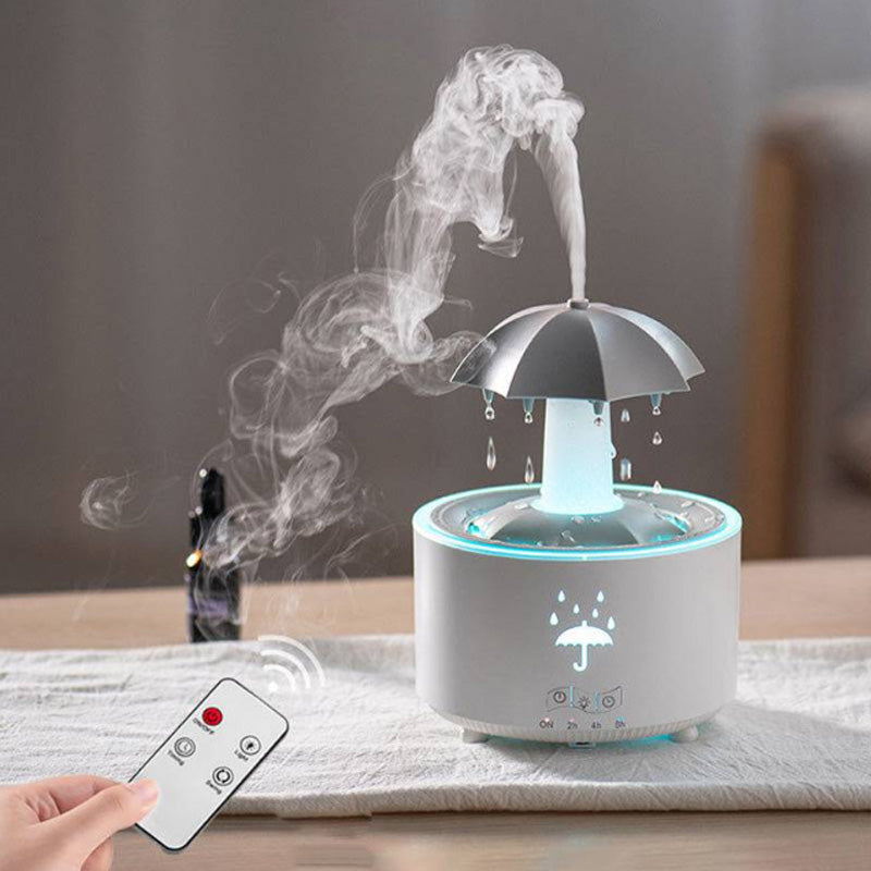 đđ§7-fĂ€rgad roterande luftfuktare med aromaterapidropparđ§đFĂ€rgglad ljusförestĂ€llning med doftande dimma som skapar en drömsk hematmosfĂ€r