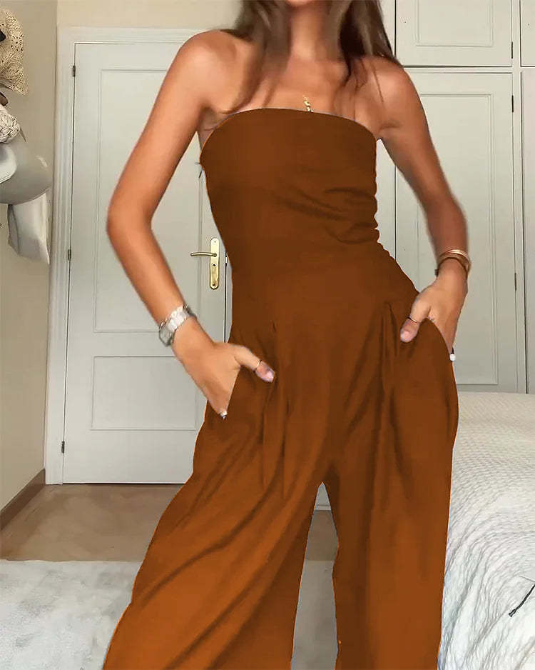 Sylvia™ | Axelbandslös jumpsuit