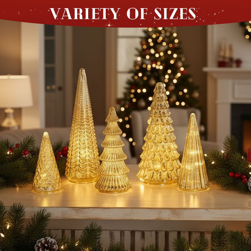 ✨ Shimmering Christmas - 5-delat kristallgransset med ljus✨