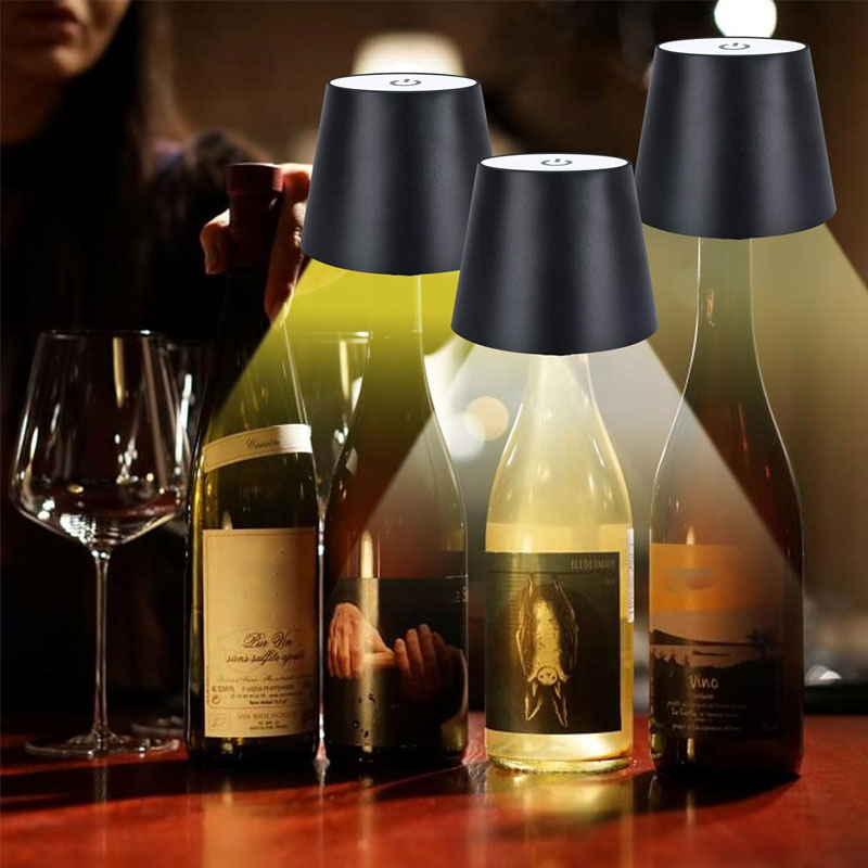 Spetsig Plug-In Uppladdningsbar Vinflasklampa
