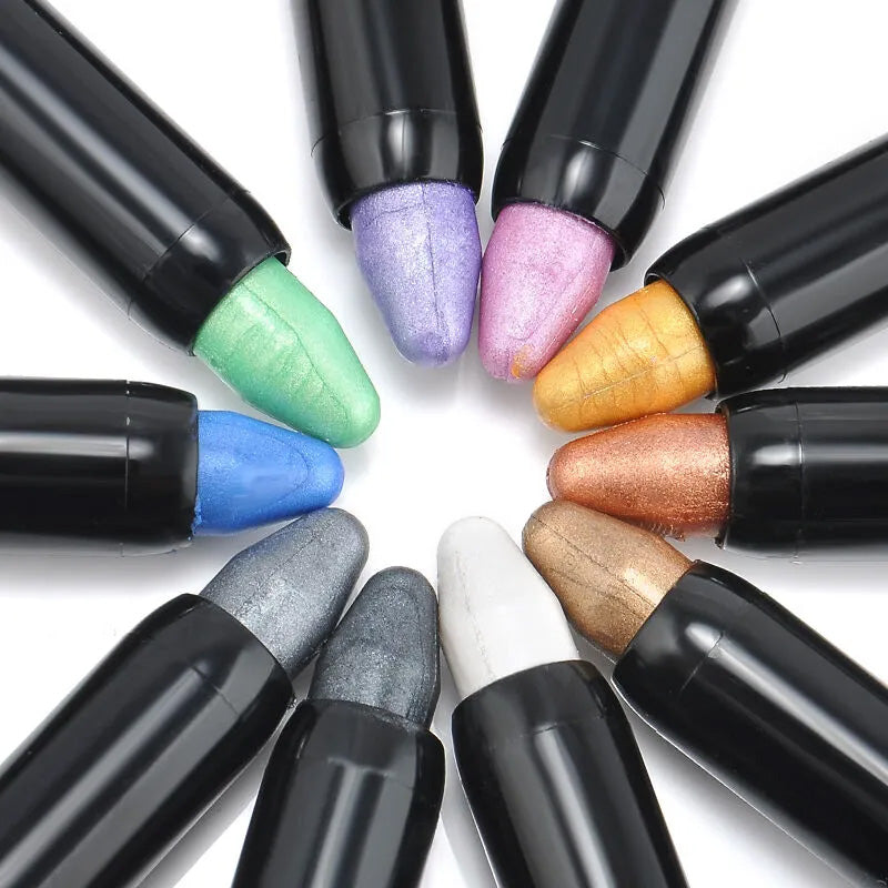 15 Färger Fluorescerande Eyeshadow Pencil Vattentät Glitter Eyeshadow Eyeliner