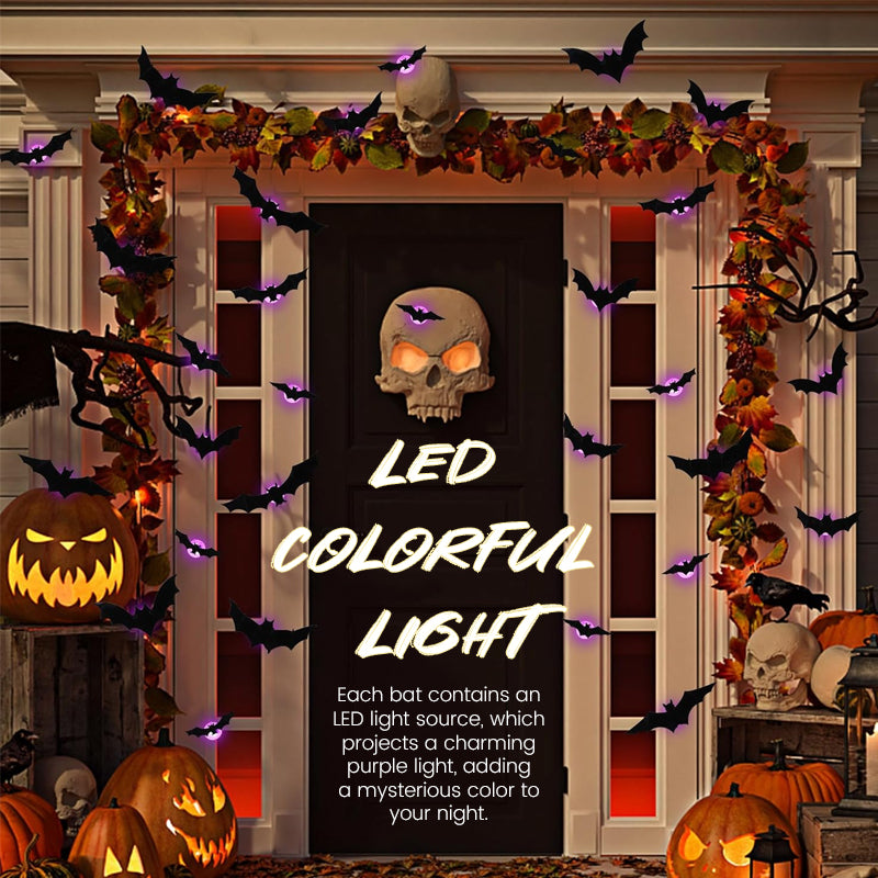LED-glödande fladdermusgrup