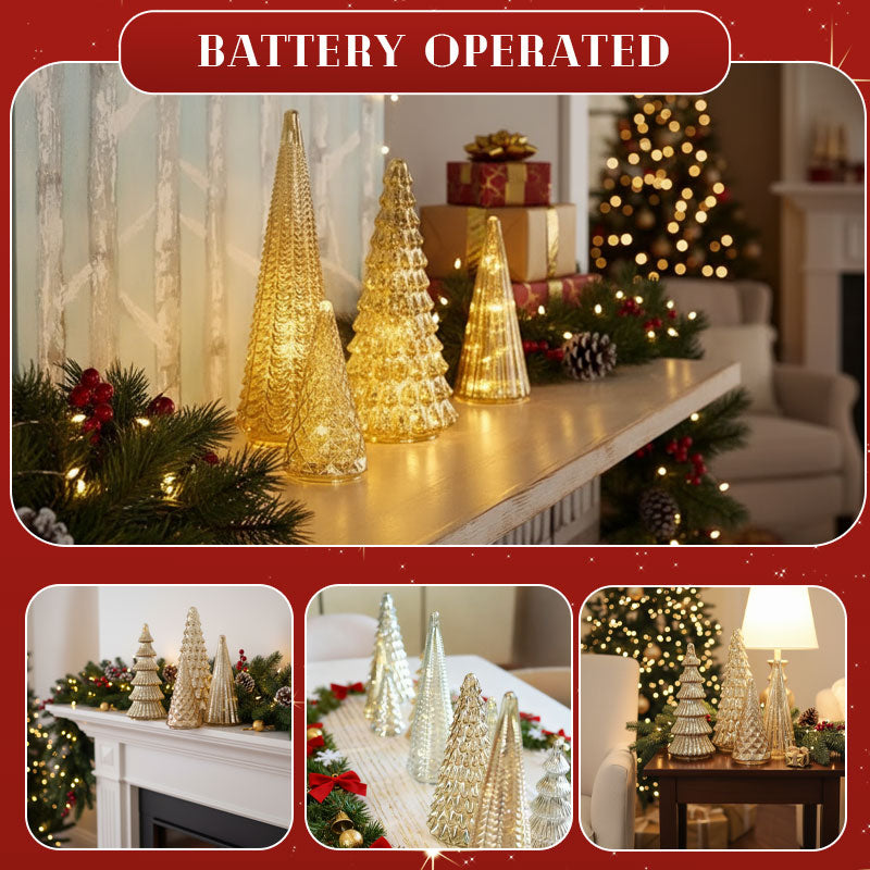 ✨ Shimmering Christmas - 5-delat kristallgransset med ljus✨