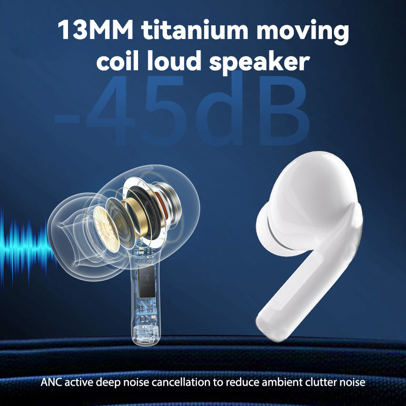 In-ear Bluetooth-hörlurar med skärmdisplay
