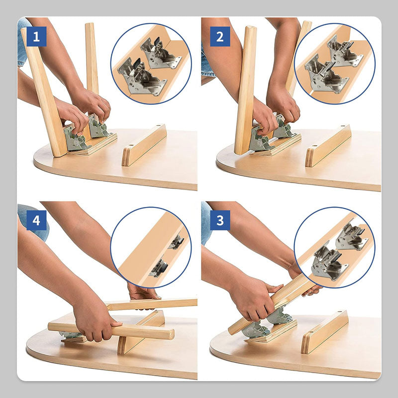 4X FÄLLBART FÄSTE MED SÄKERHETSLÅS-FOLDSAFE