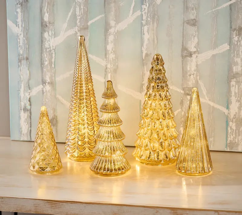 ✨ Shimmering Christmas - 5-delat kristallgransset med ljus✨
