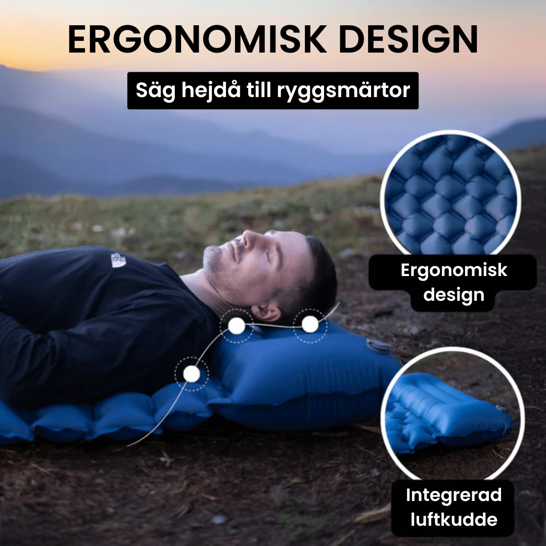 Utomhus bärbar uppblåsbar kudde