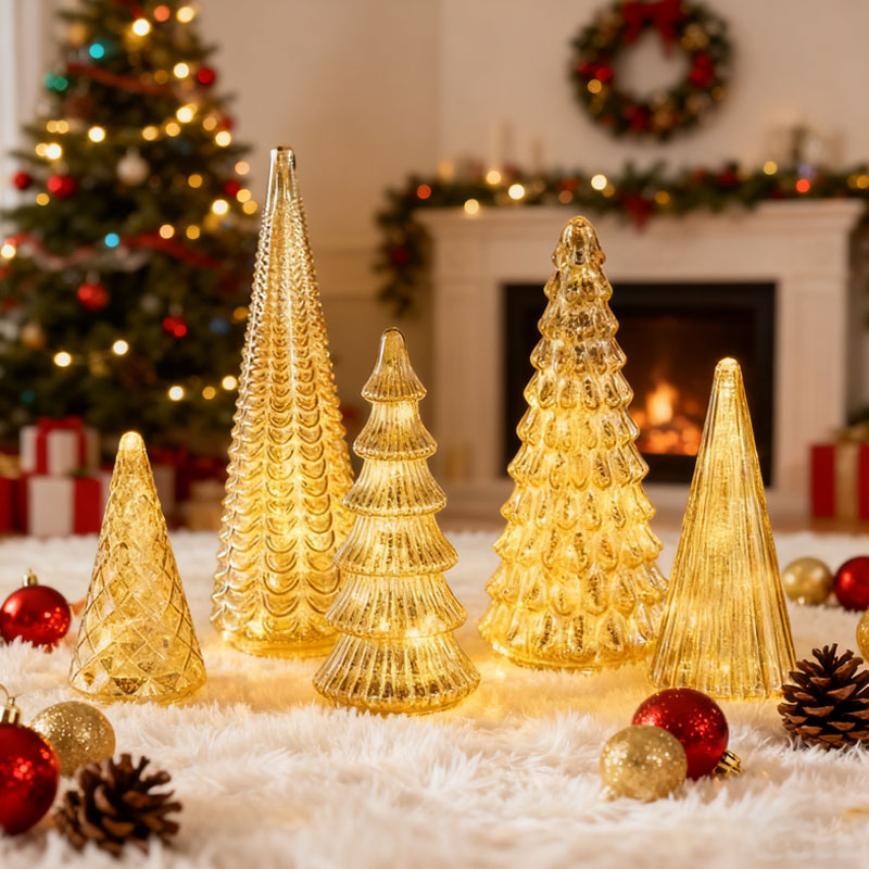 ✨ Shimmering Christmas - 5-delat kristallgransset med ljus✨