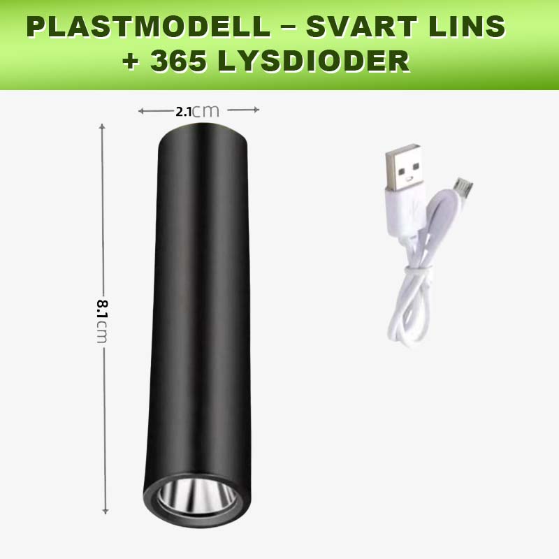 đĄïžUltraviolett svart ljusficklampa för grönsaksinspektion