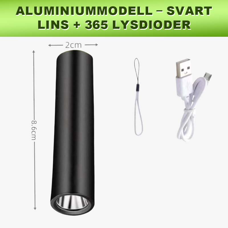 đĄïžUltraviolett svart ljusficklampa för grönsaksinspektion