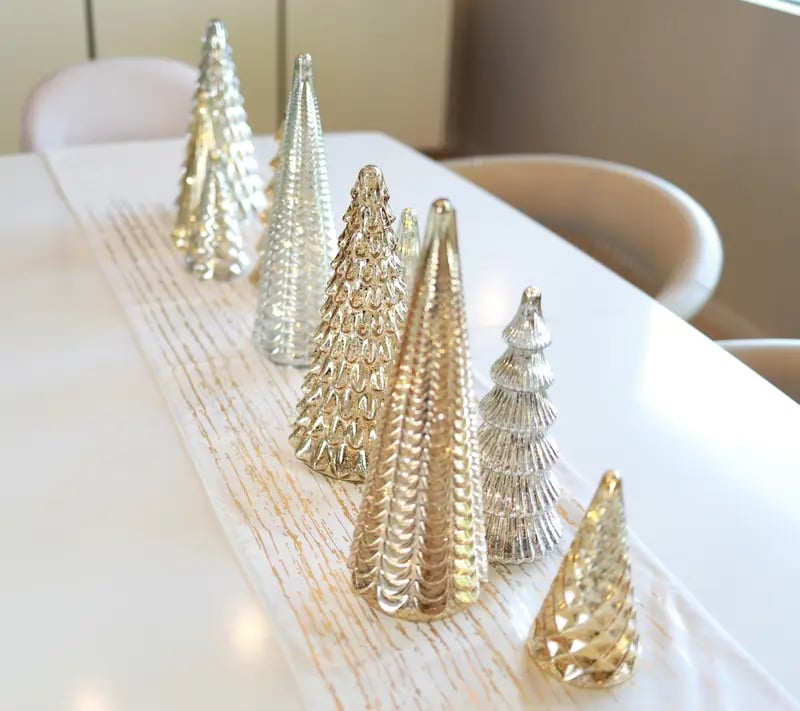 ✨ Shimmering Christmas - 5-delat kristallgransset med ljus✨