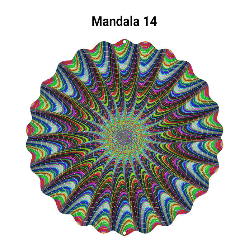 3D färgglada roterande vindspel prydnad