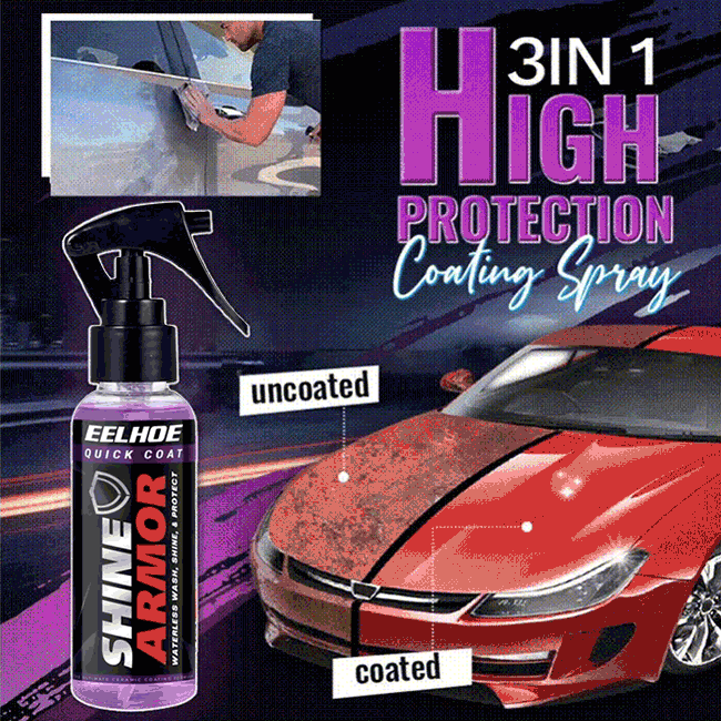 3-i-1 snabb bilbeläggningsspray med högt skydd