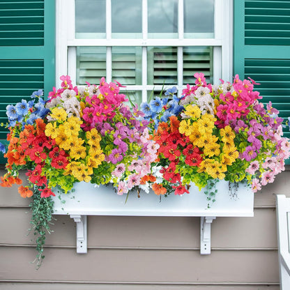 🌺UV-resistent färgglad konstgjord blomma💖