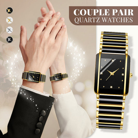 Fashion Ceramic Square Quartz Watch. klocka för par