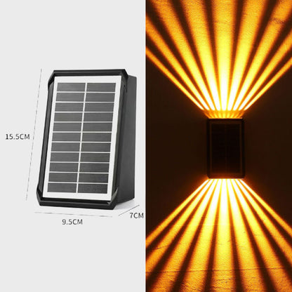 ☀️LED solcellsvägglampa utomhus vattentät