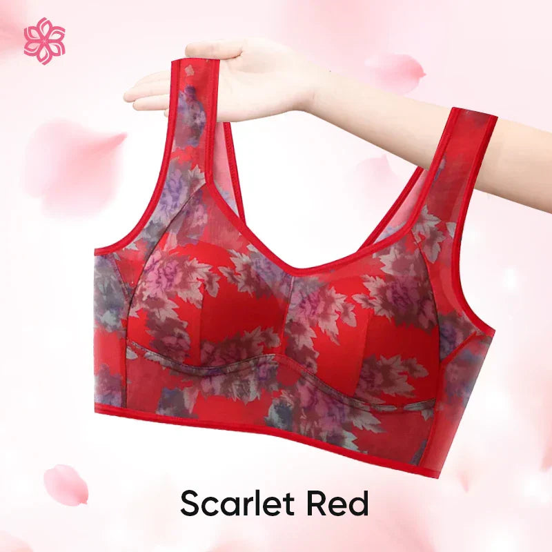 [Rika damkläder] - Ice Silk Lace Everyday Cooling Comfort Bra