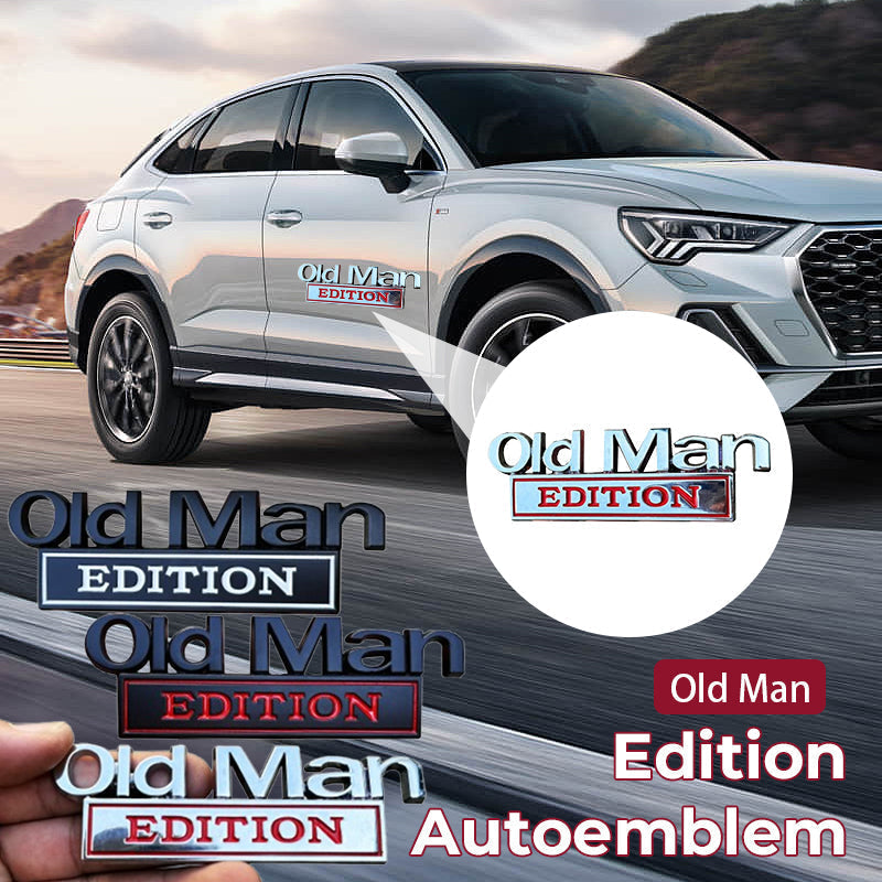 2 Old Man Edition Auto-Embleme - Lustige 3D Metall Aufkleber Für Auto & Motorrad