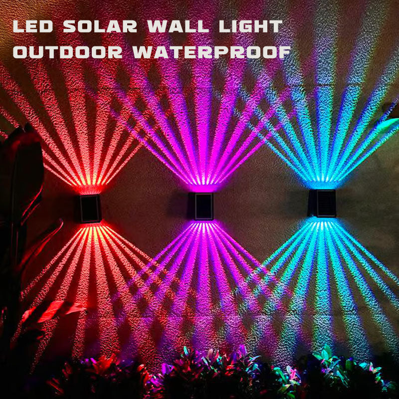 ☀️LED solcellsvägglampa utomhus vattentät