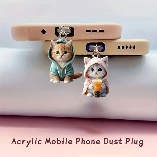 🔥Köp 1 Få 2 Gratis🐱Dammplugg för katt mobiltelefon🐾
