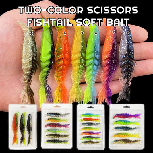 Tvåfärgad sax Fishtail mjukbete