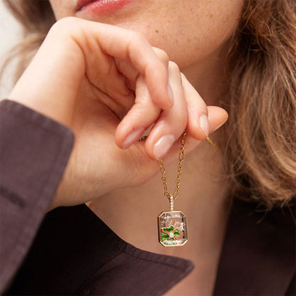 Personalized Glass Photo Box Pendant