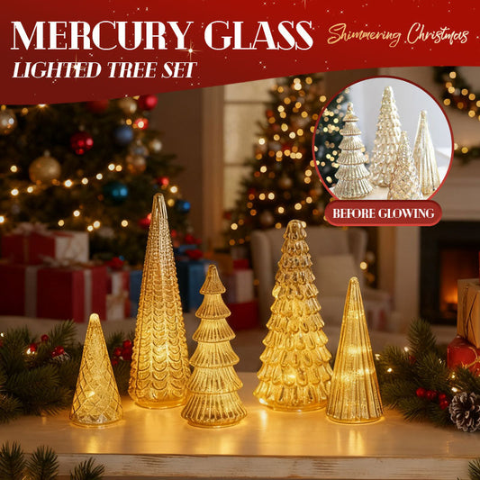 ✨ Shimmering Christmas - 5-delat kristallgransset med ljus✨