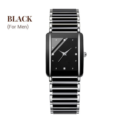 Fashion Ceramic Square Quartz Watch. klocka för par