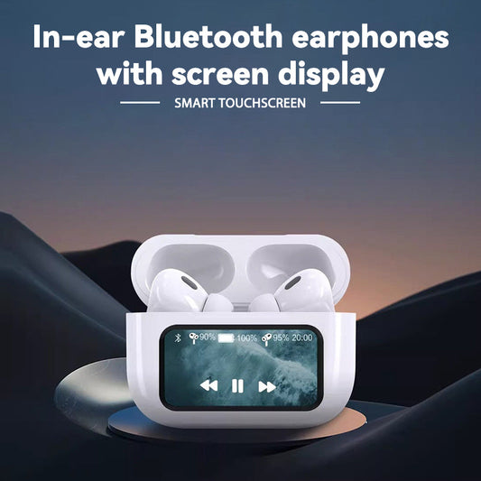 In-ear Bluetooth-hörlurar med skärmdisplay