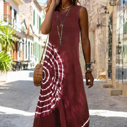 👗✨ Sommarens hetaste klänning! Avslappnad ärmlös midiklänning - bekväm och snygg för sommaren! ☀️