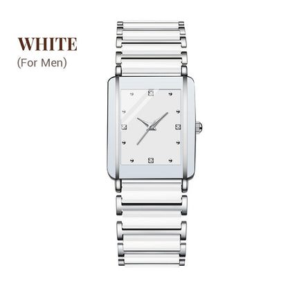 Fashion Ceramic Square Quartz Watch. klocka för par