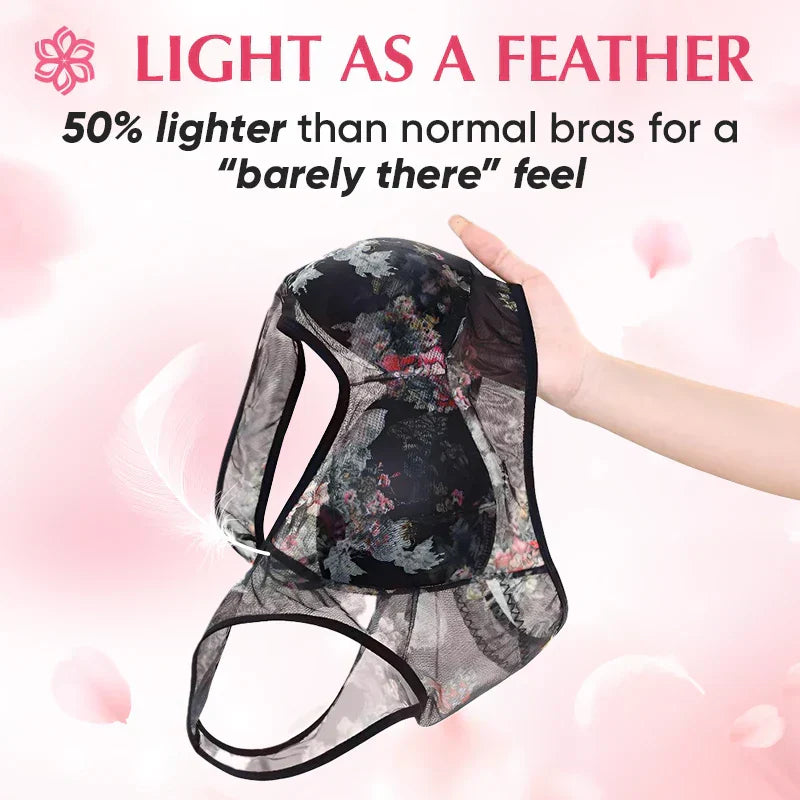 [Rika damkläder] - Ice Silk Lace Everyday Cooling Comfort Bra
