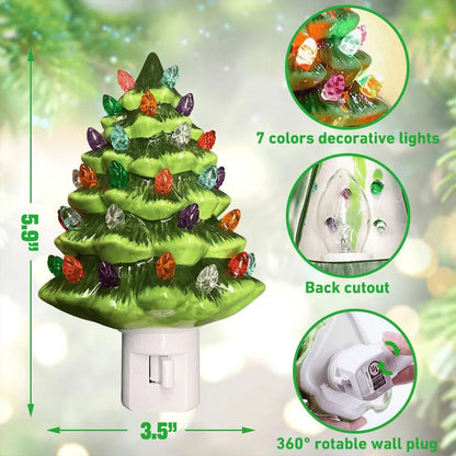 🔥 Christmas Pre-sale - 49% rabatt 🎄Christmas Ceramic Tree Night Light