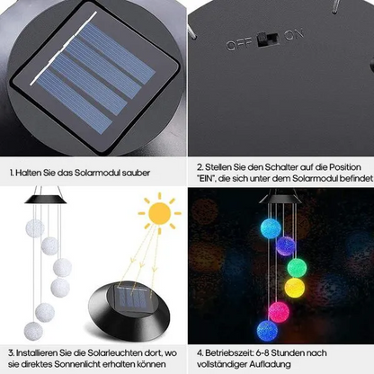 Solcellsdriven LED-hänglampa | AURAWIND